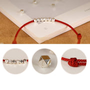 Buddha Stones 925 Sterling Silver Red String Braid Bracelet Anklet Bracelet Anklet BS 3