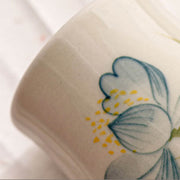 Buddha Stones Hand Painted Lotus Flower Ceramic Teacup Kung Fu Tea Cup Cup BS 3