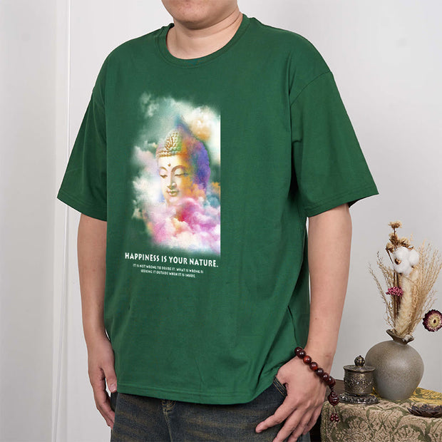 Buddha Stones Happiness Is Your Nature Tee T-shirt T-Shirts BS 9