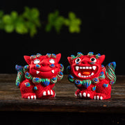 Buddha Stones Small Pair of Lion Fu Foo Dogs Ward Off Evil Protection Home Resin Decoration (Extra 30% Off | USE CODE: FS30) - image 7