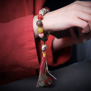 Buddha Stones Tibetan Natural Various Bodhi Seed Camel Bone Dzi Bead Charm Wisdom Peace Bracelet