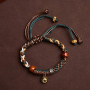 Buddha Stones Tibetan Camel Bone Yak Bone Luck Rope Bracelet Bracelet BS 1