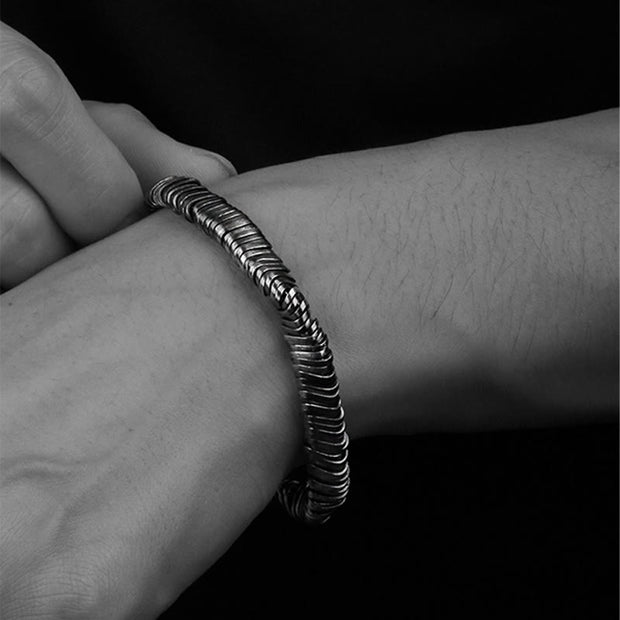 Buddha Stones 925 Sterling Silver Vintage Twisted Design Wealth Healing Chain Bracelet (Extra 30% Off | USE CODE: FS30) - image 7