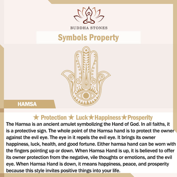Buddha Stones Handmade Hamsa Symbol Protection Luck String Bracelet Bracelet BS 13