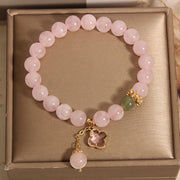FREE Today: Nourishing Energy Pink Crystal Four Leaf Clover Bracelet FREE FREE 6