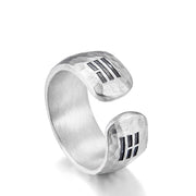 Buddha Stones Handmade 999 Sterling Silver Yin Yang Bagua Symbol Harmony Adjustable Ring Ring BS 11