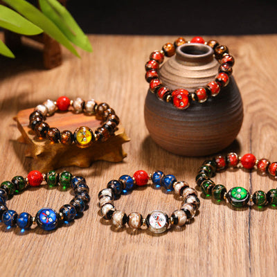 Buddha Stones Tibetan Five God of Wealth Thangka Liuli Glass Bead Chinese Zodiac Protection Bracelet (Extra 35% Off | USE CODE: FS35) - image 0