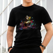 Buddha Stones Colorful Butterfly Flying Meditation Buddha Tee T-shirt T-Shirts BS 2