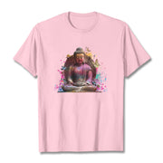 Buddha Stones Butterfly Meditation Buddha Tee T-shirt T-Shirts BS LightPink 2XL