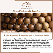 Buddha Stones Natural Phoebe Zhennan Wood Om Mani Padme Hum God Of Wealth Crystal Protection Bracelet (Extra 40% Off | USE CODE: FS40) - image 16