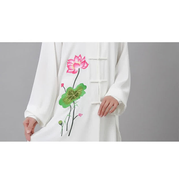 Buddha Stones Lotus Flower Leaf Pattern Tai Chi Meditation Prayer Spiritual Zen Practice Clothing Women's Set (Extra 30% Off | USE CODE: FS30) - image 18