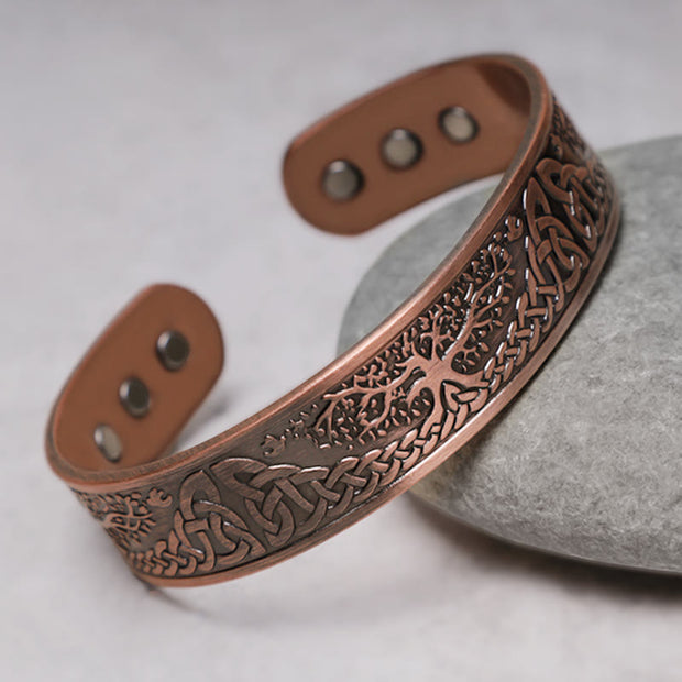 FREE Today: Connection Strength Tree Of Life Balance Magnetic Adjustable Cuff Bracelet Bangle