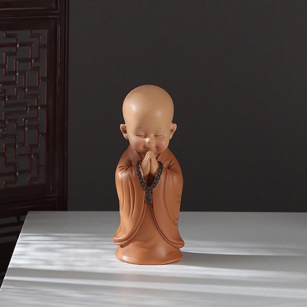 Buddha Stones Small Mini Meditation Praying Monk Serenity Resin Home Decoration Decorations BS 19