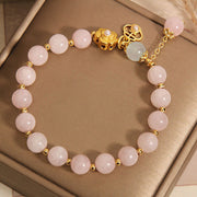 FREE Today: Promote Lucky Energy Pink Crystal Flower Bracelet FREE FREE 7