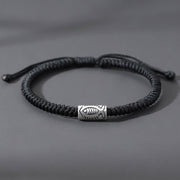 Buddha Stones Tibet Koi Fish Wealth Black String Bracelet Bracelet BS Koi FIsh Hand Braided Rope Black(Wrist Circumference: 14-20cm)
