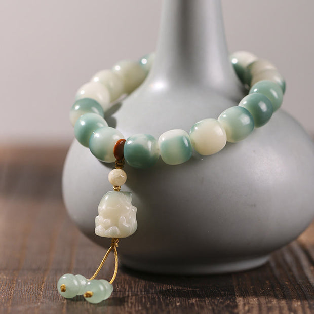 Buddha Stones Gradient Bodhi Seed Nine Tailed Fox Cat Paw Claw Pine Cone Peace Bracelet (Extra 40% Off | USE CODE: FS40) - image 1