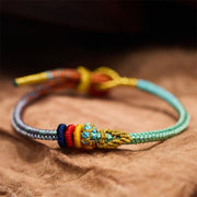 Buddha Stones Colorful Rope Eight Thread Peace Knot Luck Handmade Bracelet - image 1