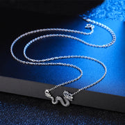 Buddha Stones 925 Sterling Silver Year Of The Dragon Auspicious Dragon Protection Chain Necklace Pendant(Extra 30% Off | USE CODE: FS30)