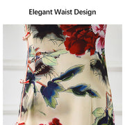 Buddha Stones Peony Flower Print Cheongsam Dress Women's Qipao (Extra 30% Off | USE CODE: FS30) - image 8