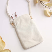 Buddha Stones Small Embroidered Flowers Crossbody Bag Shoulder Bag Cellphone Bag 11*20cm 16
