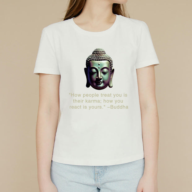 Buddha Stones How People Treat You Is Their Karma Buddha Tee T-shirt T-Shirts BS 8