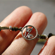 Buddha Stones 925 Sterling Silver Bamboo Luck String Bracelet