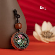 Buddha Stones Year Of The Dragon Hand Painted Chinese Zodiac Rosewood Carved Calm Key Chain (Extra 35% Off | USE CODE: FS35) - Dog - image 21