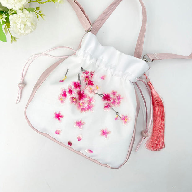 Buddha Stones Suzhou Embroidery Rabbit Lotus Epiphyllum Peony Magnolia Silk Tote Crossbody Bag Shoulder Bag Handbag 29
