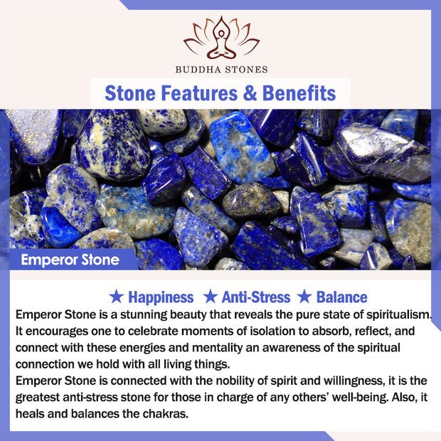 Buddha Stones Emperor Stone Crystal Happiness Earrings