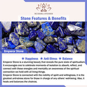 Buddha Stones 2PCS Healing Crystal Emperor Stone Tiger Eye Bead Bracelet Bracelet BS 5