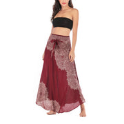 Buddha Stones Two Style Wear Boho Mandala Flower Beach Skirt Dress