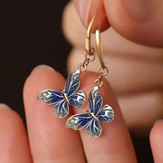 Buddha Stones Blue Butterfly Copper Freedom Necklace Pendant Earrings Ring Set