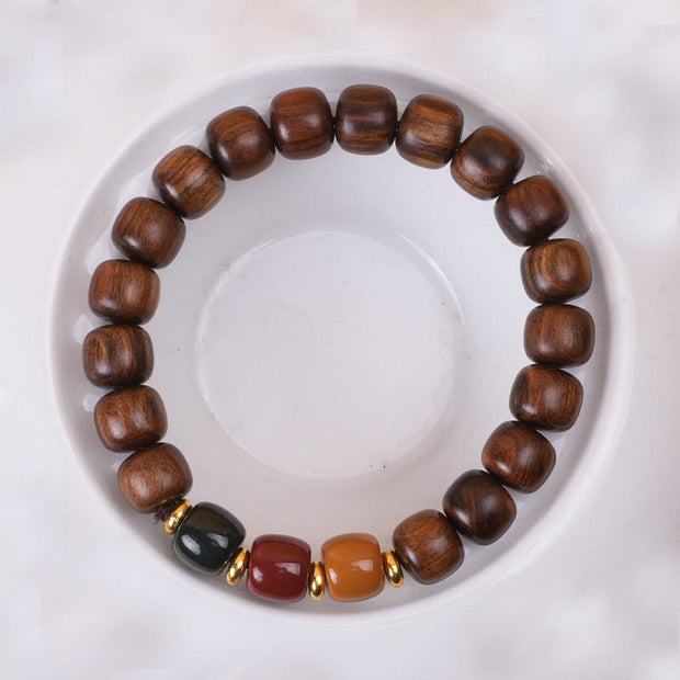 Buddha Stones Ebony Wood Rosewood Peace Balance Bracelet Bracelet BS 15