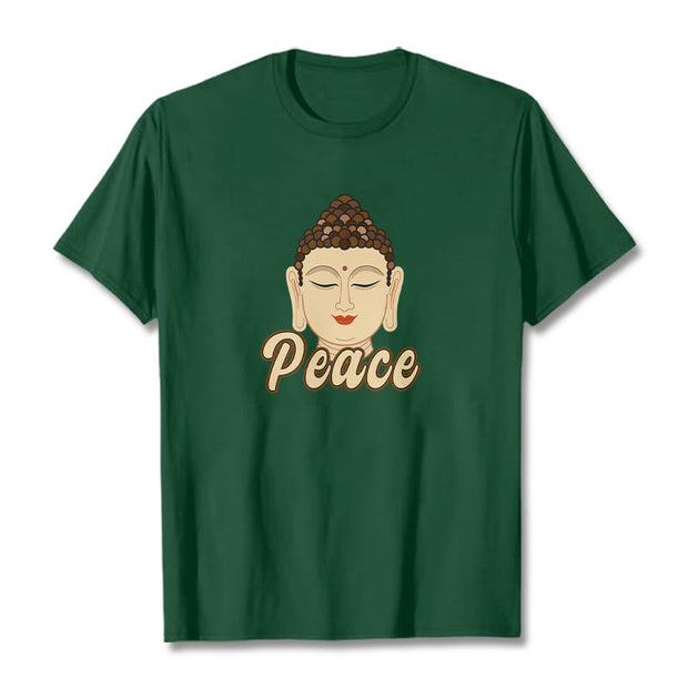 Buddha Stones Peace Buddha Tee T-shirt T-Shirts BS ForestGreen 2XL