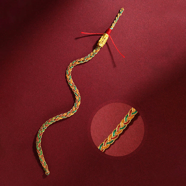 Buddha Stones Year of the Dragon Handmade Colorful Dragon Carved Success Braided Bracelet (Extra 35% Off | USE CODE: FS35) - image 4