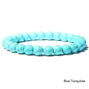 Natural Agate Stone Crystal Balance Beaded Bracelet Bracelet BS Blue Turquoise