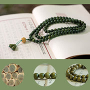 Buddha Stones 108 Mala Beads Green Sandalwood Boxwood Lotus Positive Bracelet (Extra 35% Off | USE CODE: FS35) - image 21