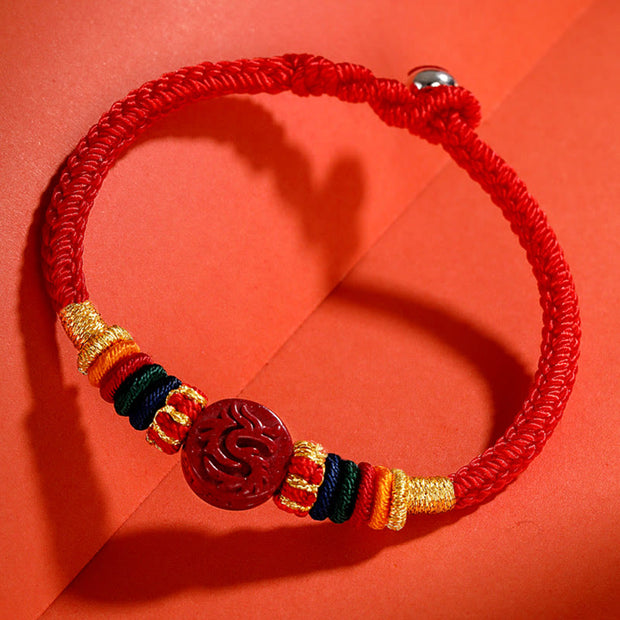 Buddha Stones Year of the Dragon 925 Sterling Silver Chinese Zodiac Cinnabar Auspicious Matches Blessing Bracelet (Extra 35% Off | USE CODE: FS35) - image 6