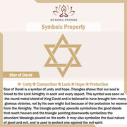 Buddha Stones Star of David Protection Necklace