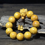 FREE Today: Maintain Healing Energy Rosewood Dragon Carved Protection Bracelet