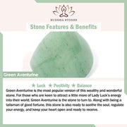 Buddha Stones Natural Green Aventurine Fan Pattern Luck Drop Earrings