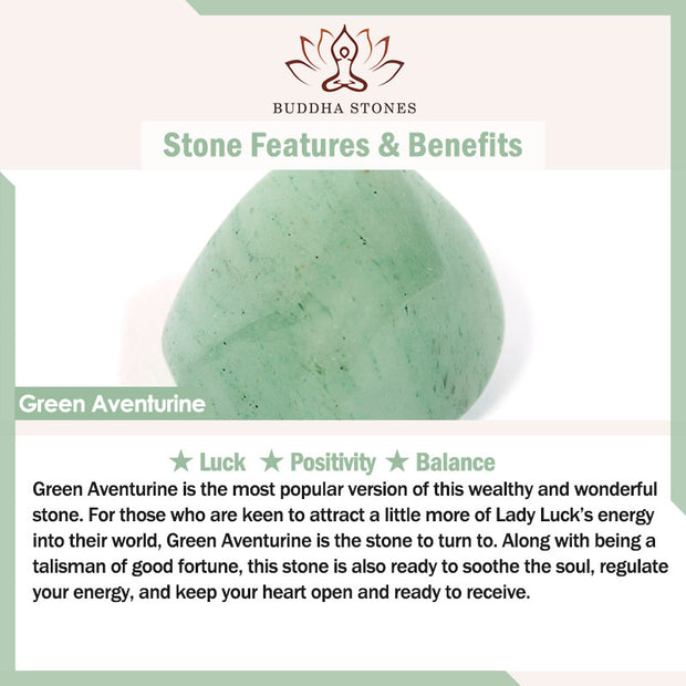 Buddha Stones Natural Green Aventurine Fan Pattern Luck Drop Earrings