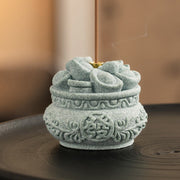 Buddha Stones Chinese Character Fu Ingots Healing Incense Burner Desk Decoration Incense Burner BS 7