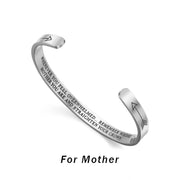 Buddha Stones Inspirational Bracelets Personalized Gift for Her Him Engraved Mantra Cuff Bangle Crown Jewelry (Extra 40% Off | USE CODE: FS40) - For mother - image 1