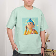 Buddha Stones Funny Cartoon Buddha Tee T-shirt T-Shirts BS 11