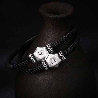 Buddha Stones 999 Sterling Silver 12 Constellations of the Zodiac Protection Handmade String Bracelet (Extra 35% Off | USE CODE: FS35) - image 0