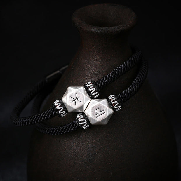 Buddha Stones 999 Sterling Silver 12 Constellations of the Zodiac Protection Handmade String Bracelet (Extra 35% Off | USE CODE: FS35) - image 0