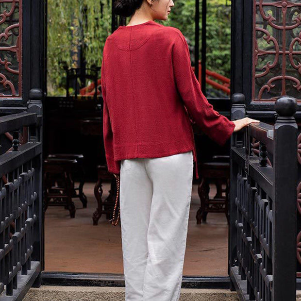 Buddha Stones Long Sleeve Jacket Shirt Top Wide Leg Pants Zen Tai Chi Yoga Meditation Clothing 2-Piece Outfit BS 20