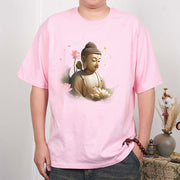 Buddha Stones Lotus Butterfly Meditation Buddha Tee T-shirt T-Shirts BS 11
