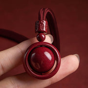 Buddha Stones Cinnabar Om Mani Padme Hum PiXiu Blessing Lucky Bead Necklace Pendant Necklaces & Pendants BS 8